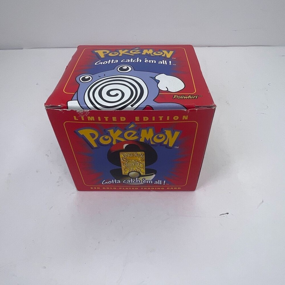 Pokemon Burger King 23K Gold 1999 Poliwhirl 61 23K Gold-Plated *SEALED*